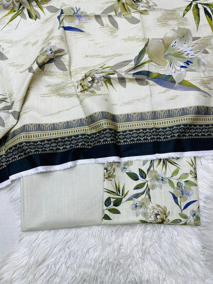 3 PC Slub Khaddar Suit Vol-0103