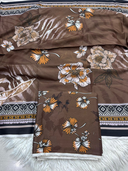 3Pc BanaDora Linen Allover Suit - 003