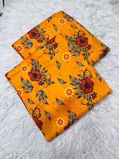 2Pc Bana Dora Linen Allover Unstitched Suit Vol-406