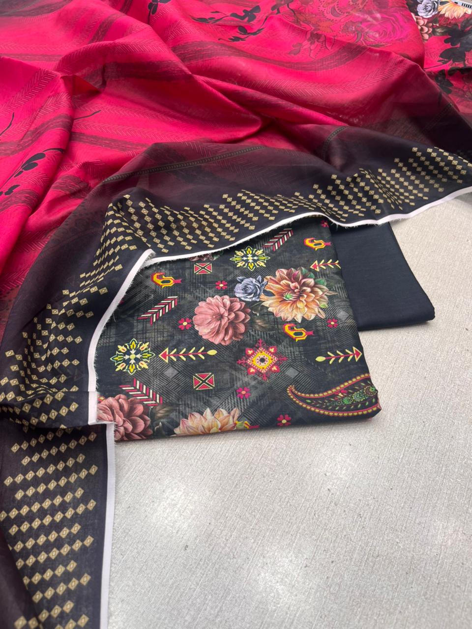 3Pc Zobia Lawn Unstitched Suit 29