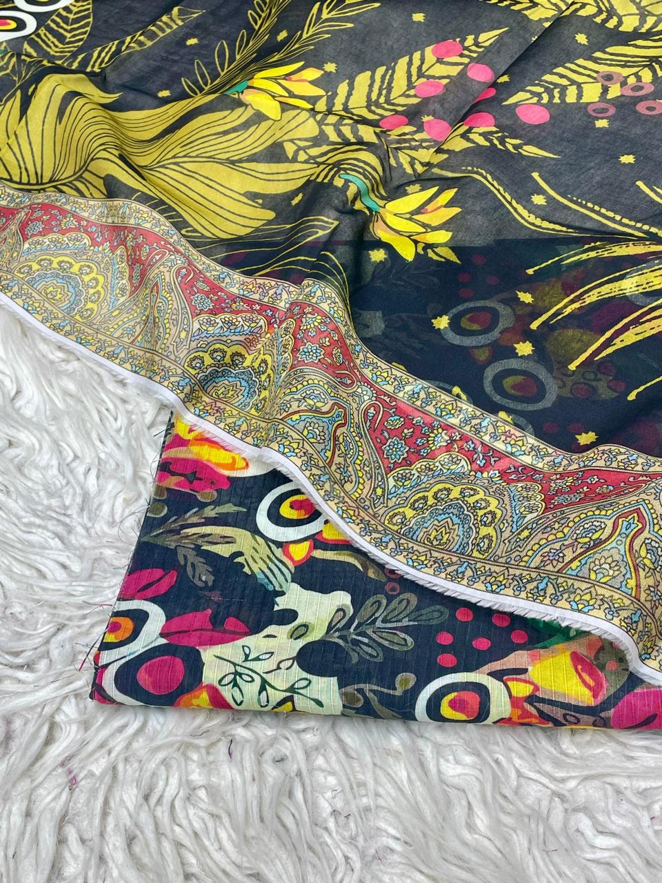 3Pc Sapphire Bana Dora Lawn Suit Vol-0119