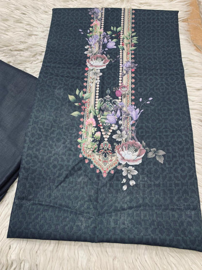 2Pc Noura Print Lawn Suit Vol-0140