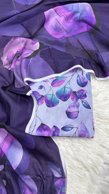 3Pc Civic Lawn Unstitched Suit - #42481