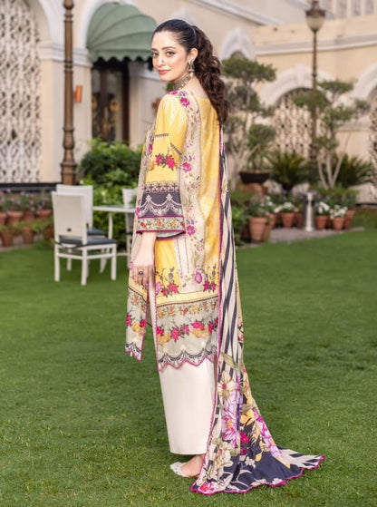 Noura - Printed - Lawn - 3pc - D110