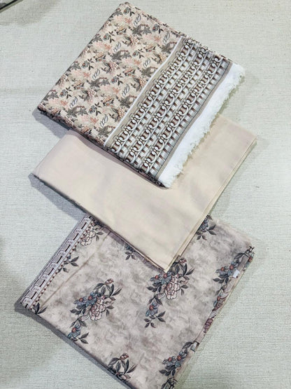 3Pc Lawn Bana Dora Vol-1205