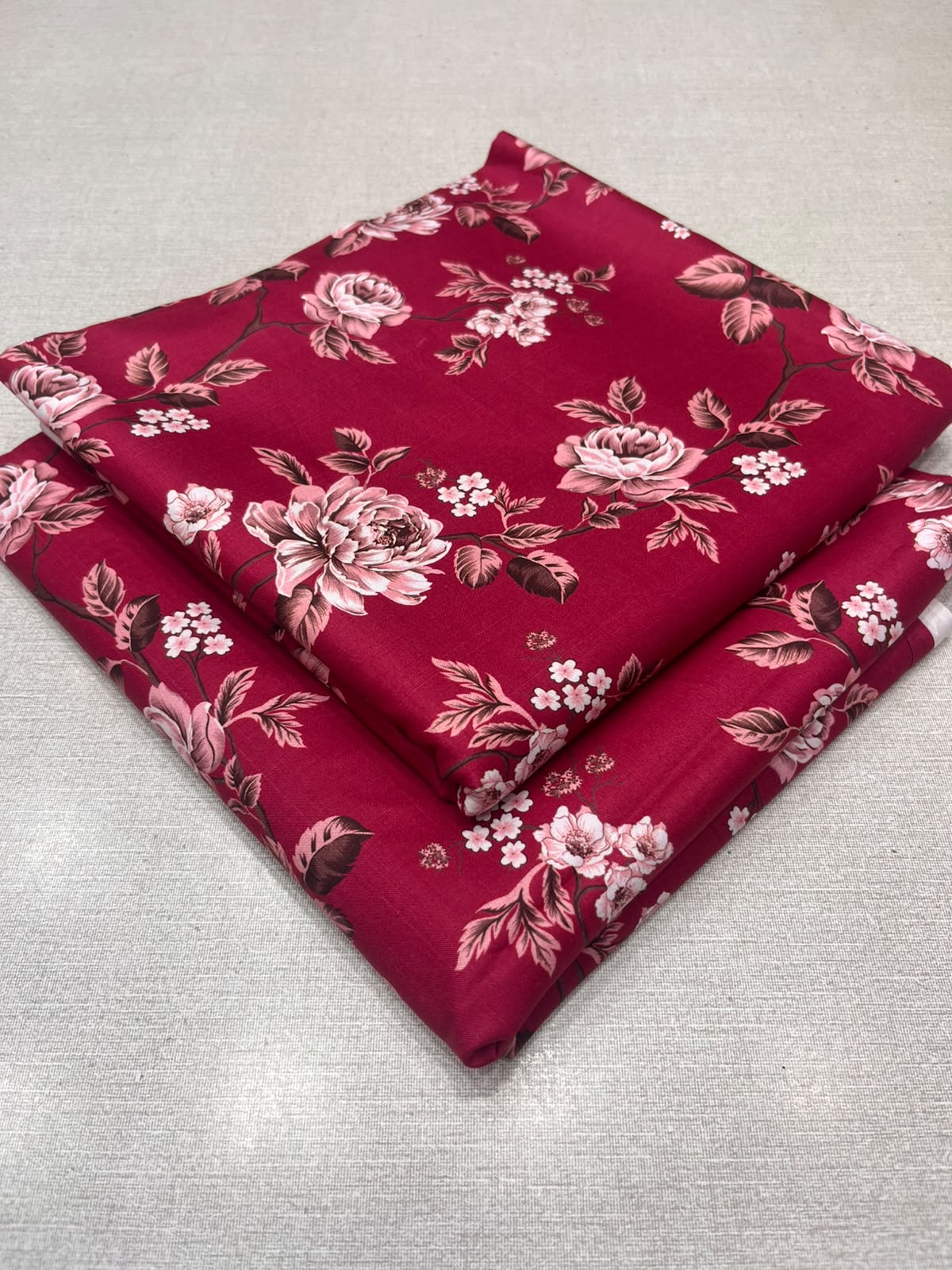 2Pc Staple Same Printed Unstitched Suit 6233