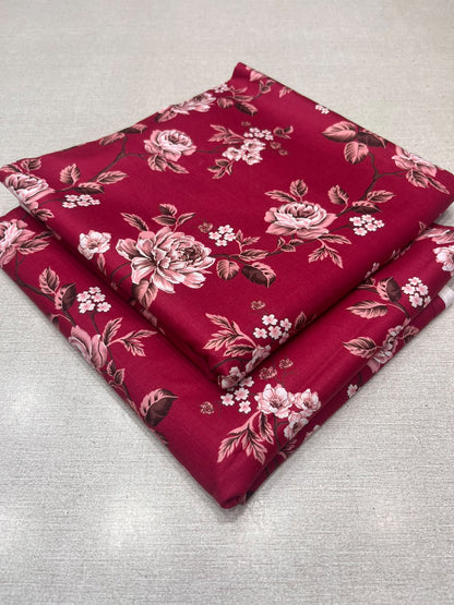 2Pc Staple Same Printed Unstitched Suit 6233