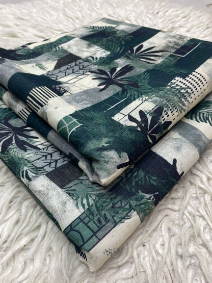 2Pc Silvery Lawn Digital Printed Suit 544