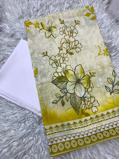 2Pc Printed Lawn Unstitched Suit 550