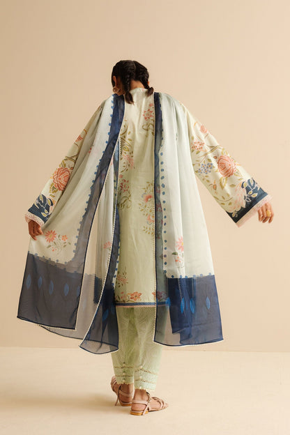 2Pc Lawn Kameez & Dupatta Unstitched Suit 39865