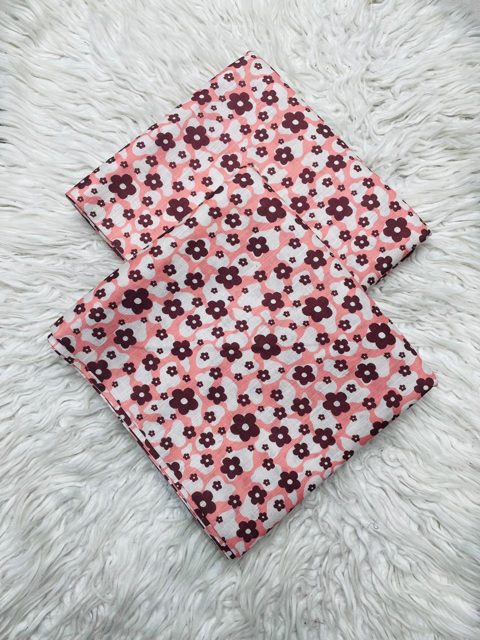 2Pc Slub Khaddar Allover Unstitched Suit Vol-0097