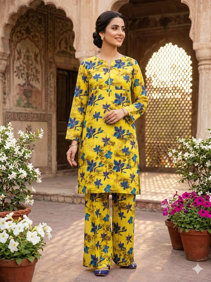 2Pc Al Karam Chamki Lawn Digital Printed Unstitched Suit 495