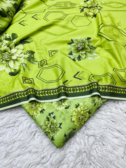 3Pc Dhanak allover Unstitched Suit vol-102