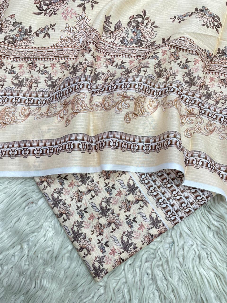 2Pc Lawn Tana  Dora Kameez & Duppata Printed Suit  Vol-3215