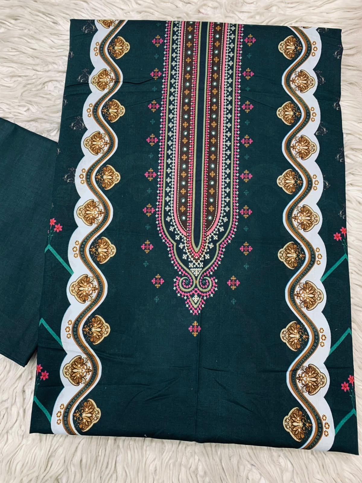 2Pc Bin Noor Fab Print Lawn Suit Vol-66