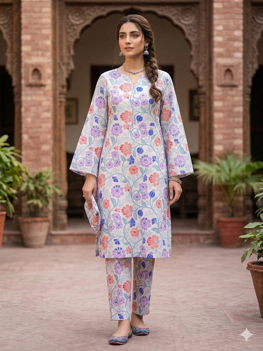 2Pc Stylo Lawn Allover Printed Suit Vol-0011