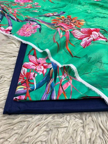 90x88 3Pc Premium Lawn Suit Vol-0020