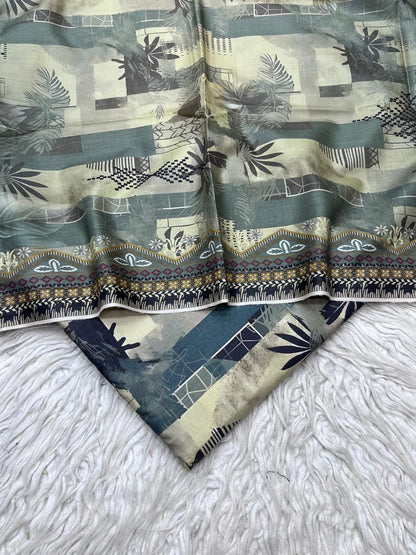 3Pc Crystal Linen Allover Suit Vol-0121