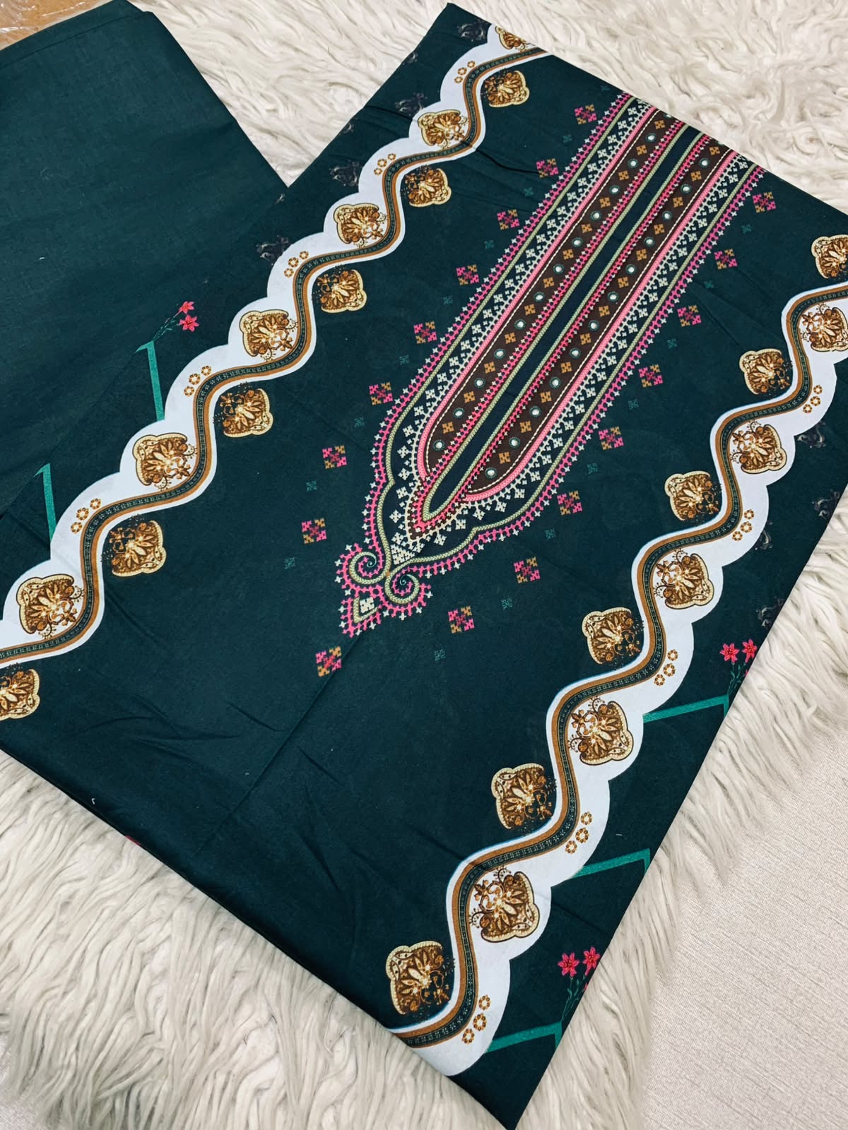 2Pc Bin Noor Fab Print Lawn Suit Vol-66