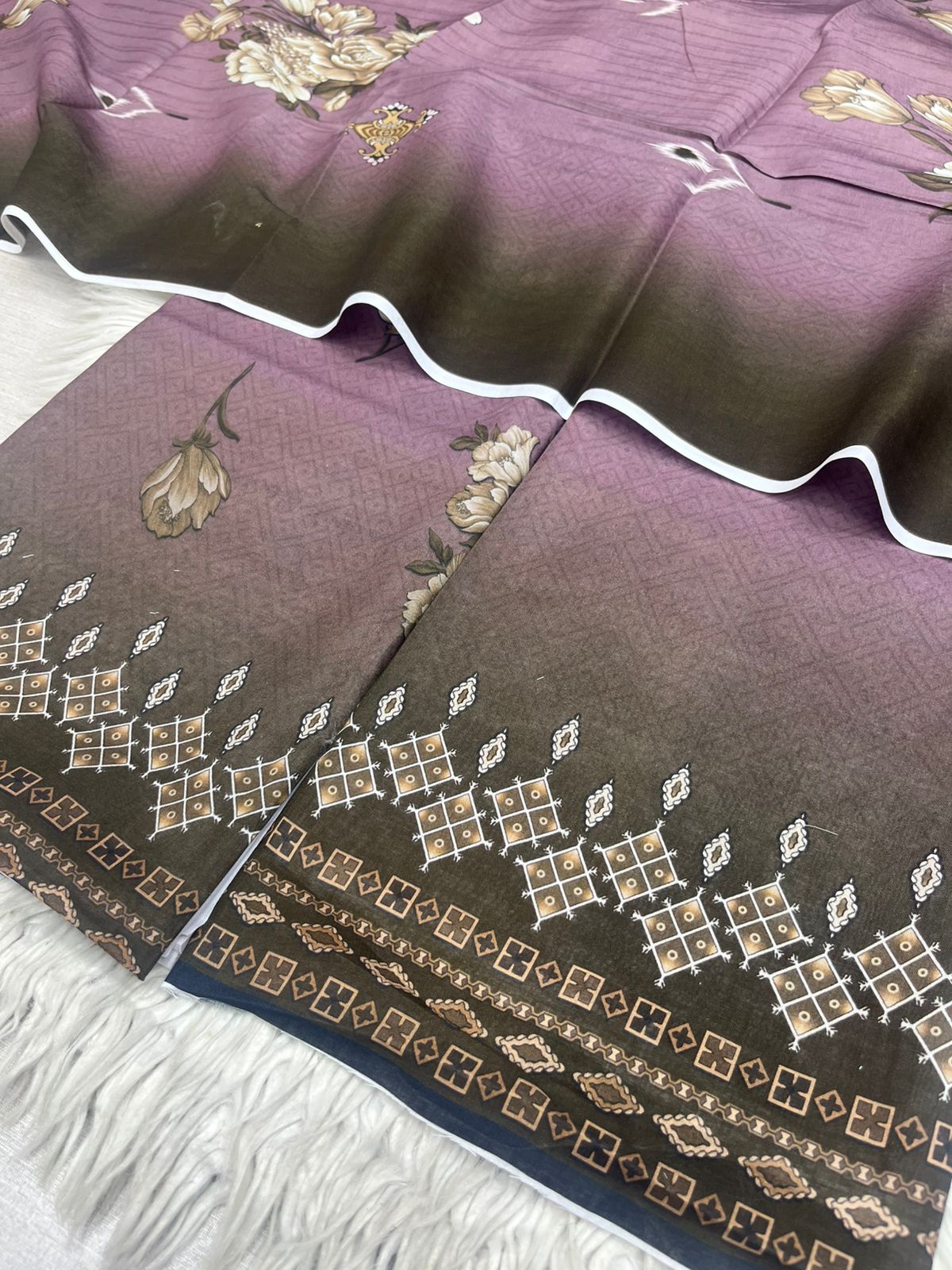 2Pc  Civic Lawn Kameez & Dupatta Vol-3193