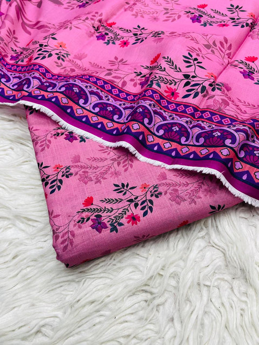 3PC Slub Khaddar Unstitched Suit Vol-0103