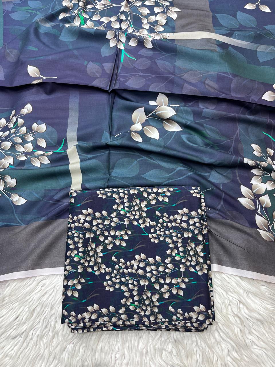 3Pc Bana Dora Linen Allover Suit - 400