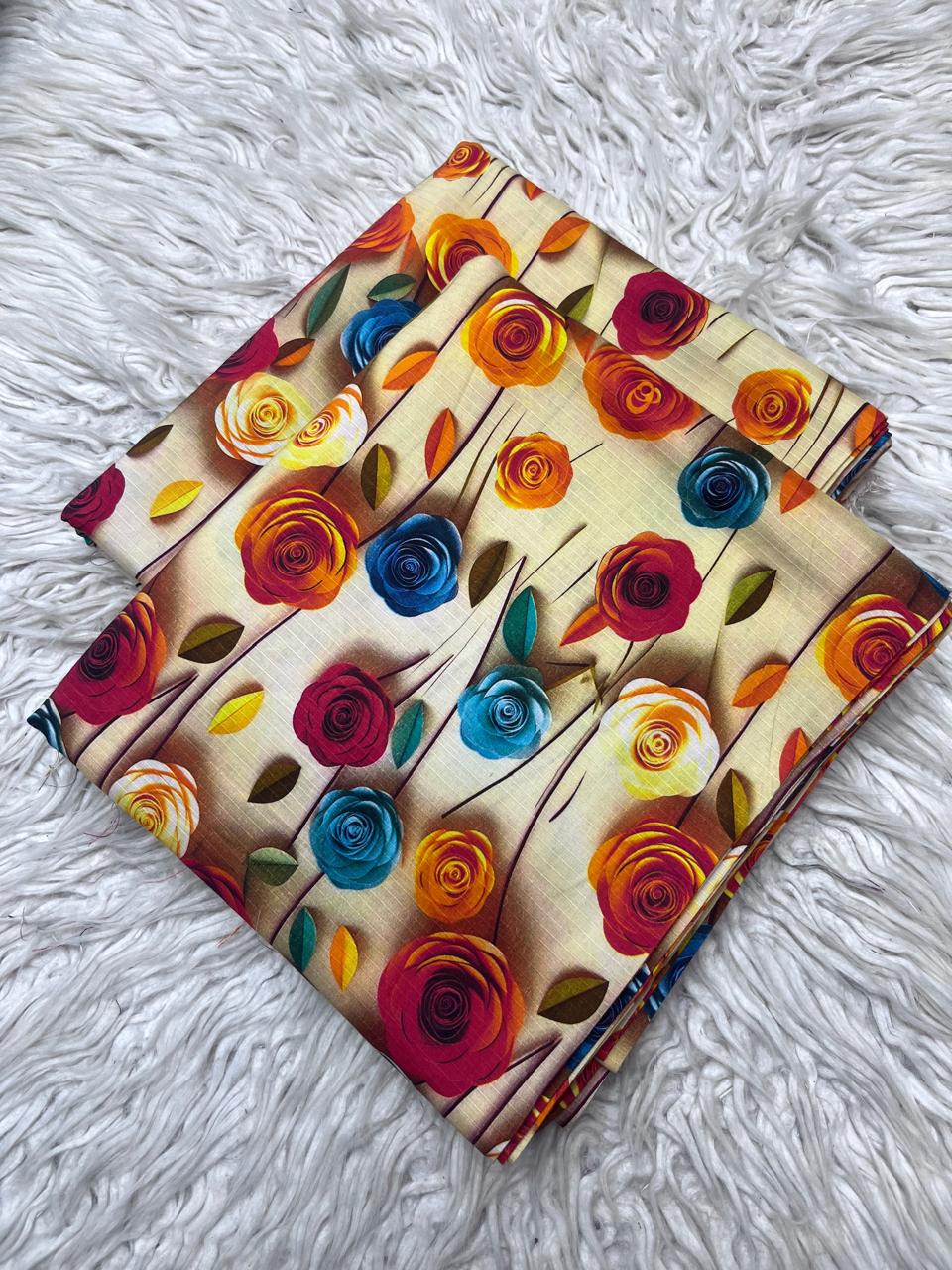 2Pc Bana Dora Linen Allover Suit Vol-6181