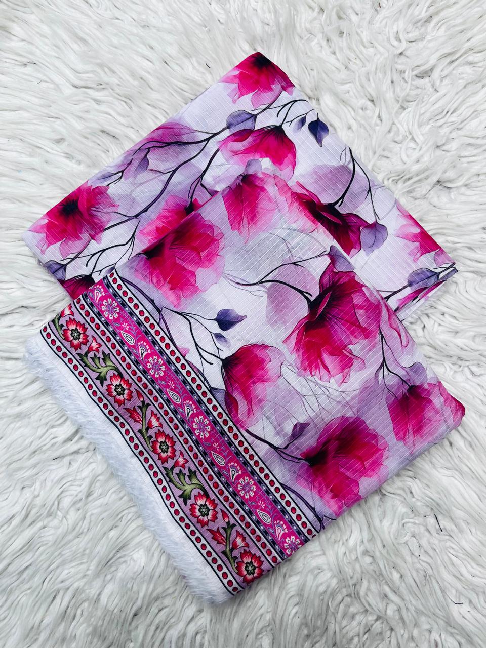 2Pc Sapphire Lawn Bana Dora Allover Unstitched Suit Vol-0119