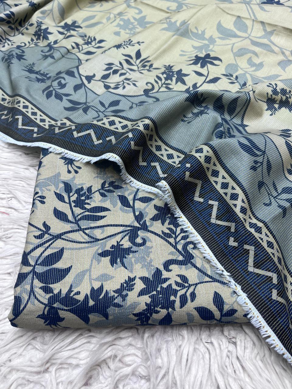 3Pc Chamki Khaddar Allover Unstitched Suit Vol-0136