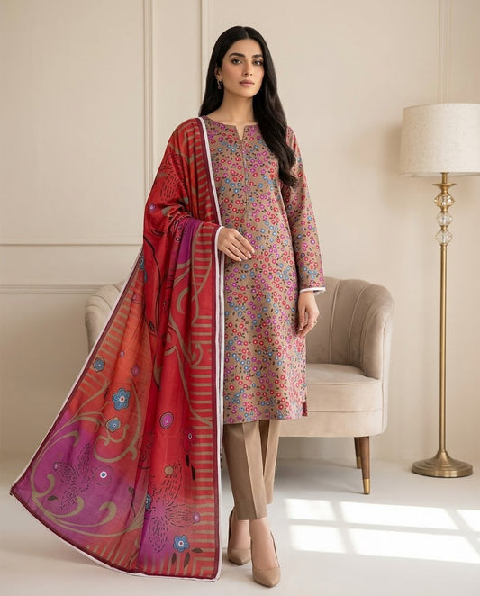 3Pc Zobia Lawn Unstitched Suit 29