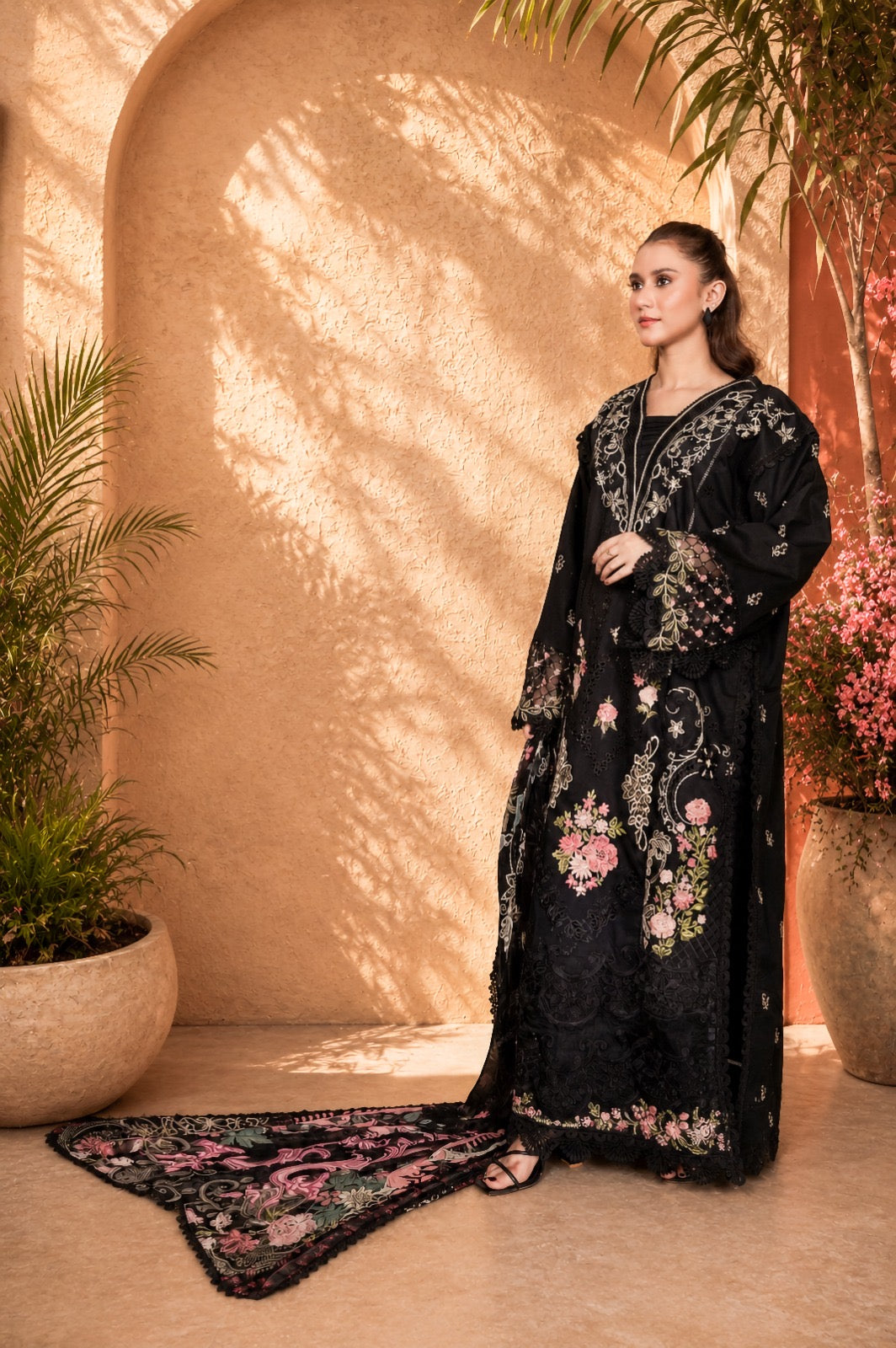NOURA LUXURY ROYALE EMBROIDERED DRESS