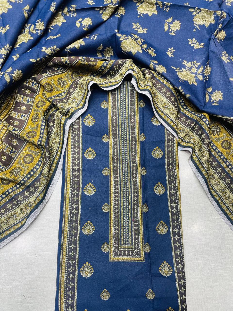 2 PC Dhanak Printed Kameez & Dupatta Unstitched Suit D#34764