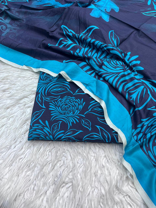 3Pc BanaDoria Linen Allover Suit - 401