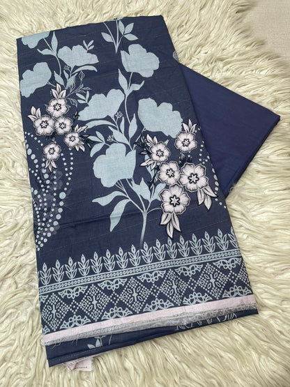 2Pc Printed Lawn Unstitched Suit 1250