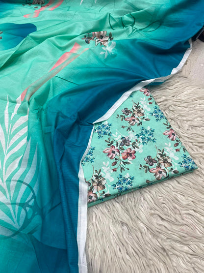 3Pc Same Digital Printed Lawn Suit 878