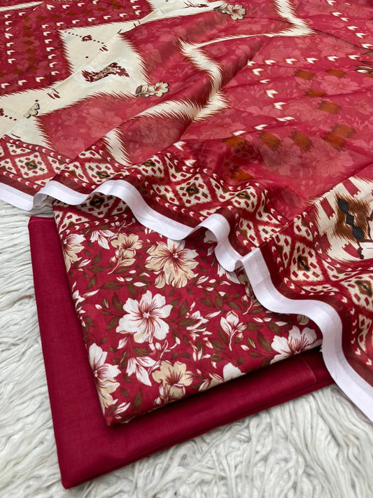 3Pc Lawn Tana Dora Printed Suit Vol-0177