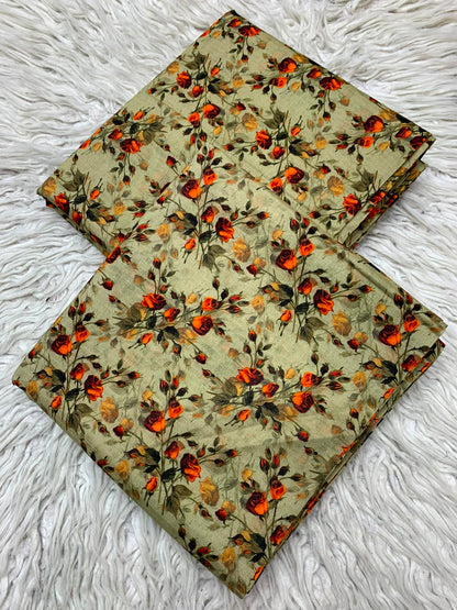 2Pc Bana Dora Print Lawn Suit Vol-534