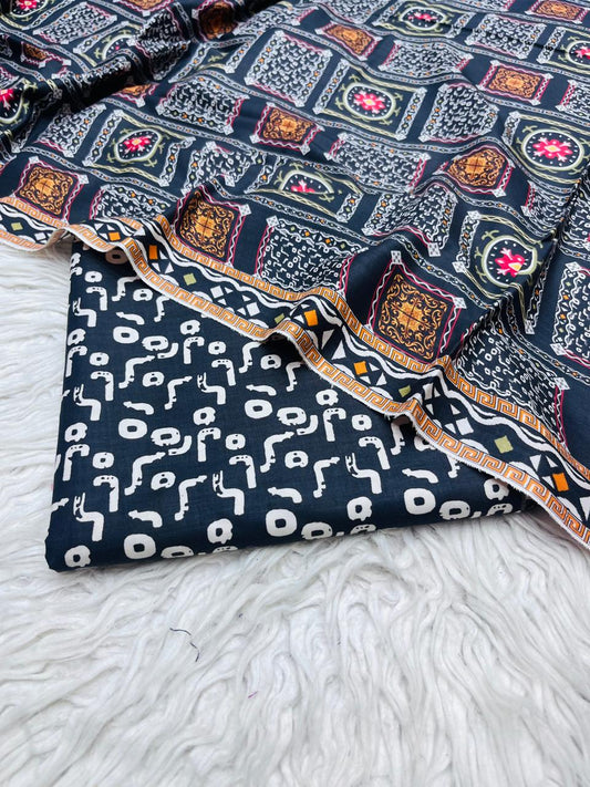 3Pc Crystal Linen Allover Suit Vol-0121