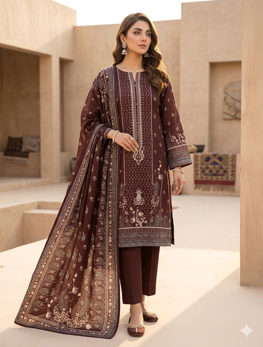 Noura Premium Lawn 3pc -1028