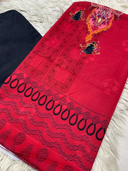 2Pc Printed Lawn Unstitched Suit 1028