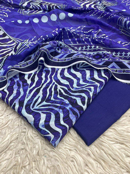 3Pc Zobia Lawn Unstitched Suit 29