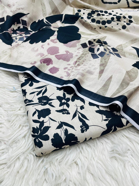 3 PC Slub Khaddar Allover Unstitched Suit Vol-0120