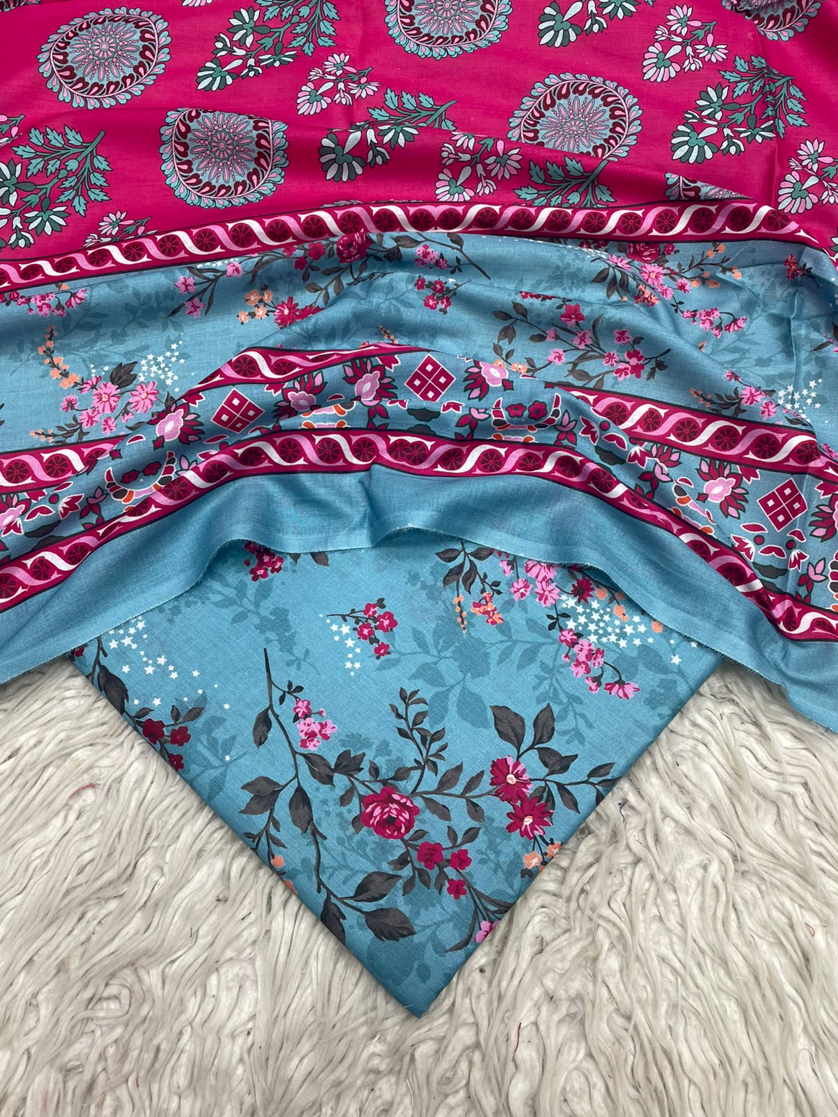 3Pc Same Digital Printed Lawn Suit 487