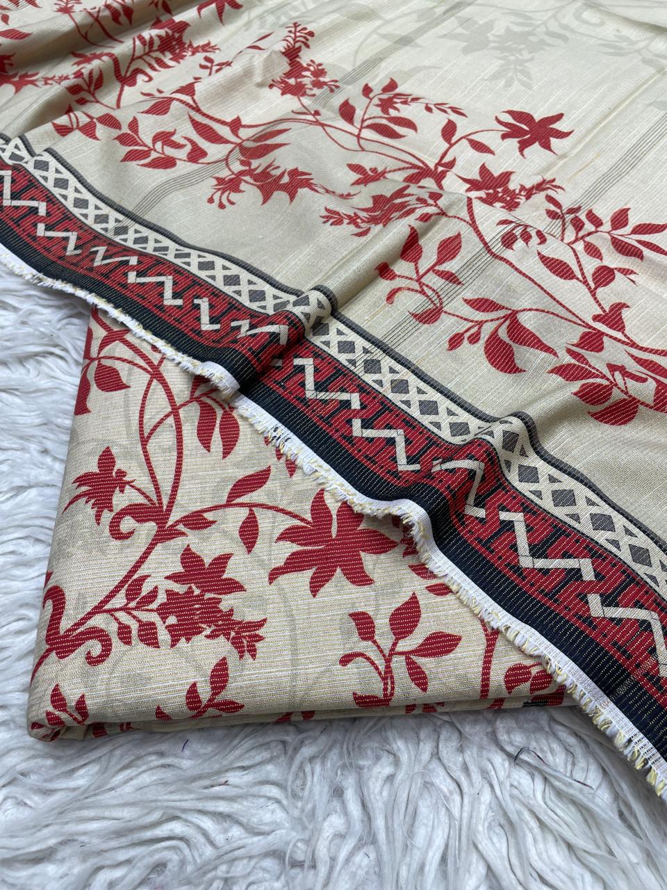 3Pc Chamki Khaddar Unstitched Suit Vol-0132