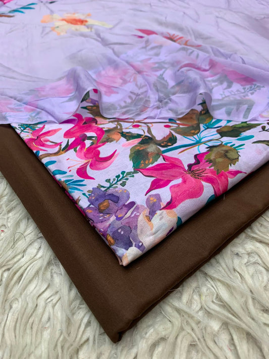 90x88 3Pc Premium Lawn Suit Vol-0020