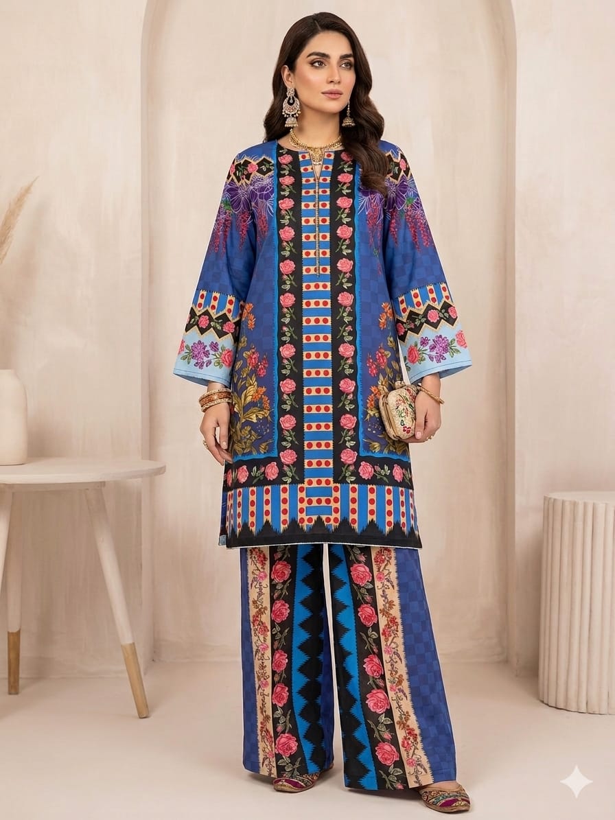 Lawn Co-Ord Set Vol-682