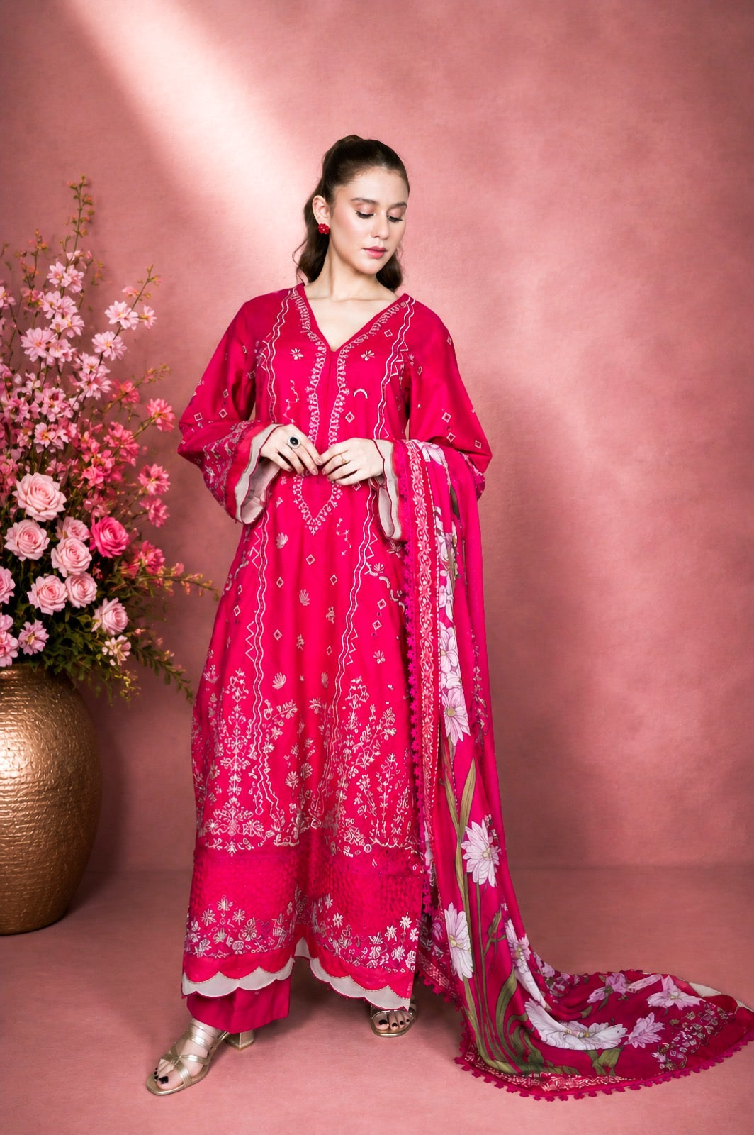 NOURA LUXURY ROYALE EMBROIDERED DRESS