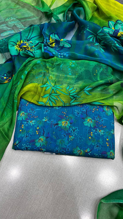 3Pc Luxury Chiffon with Tana Dora - Veloura Vol-307