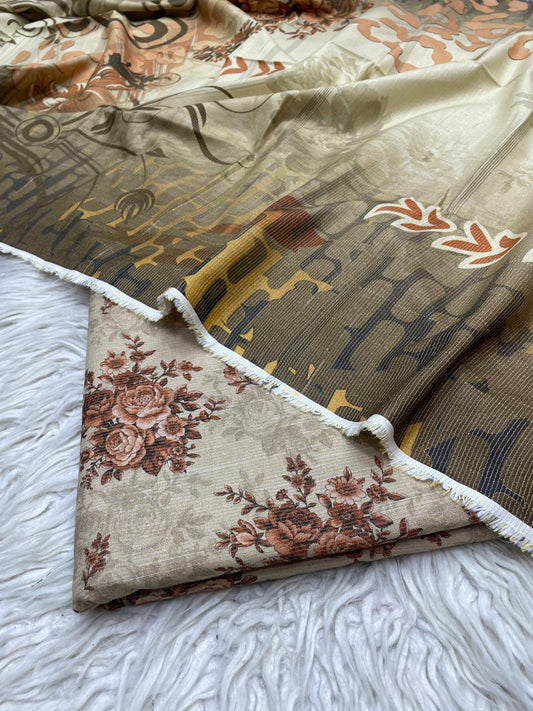 3Pc Chamki Khaddar Unstitched Suit Vol-0132