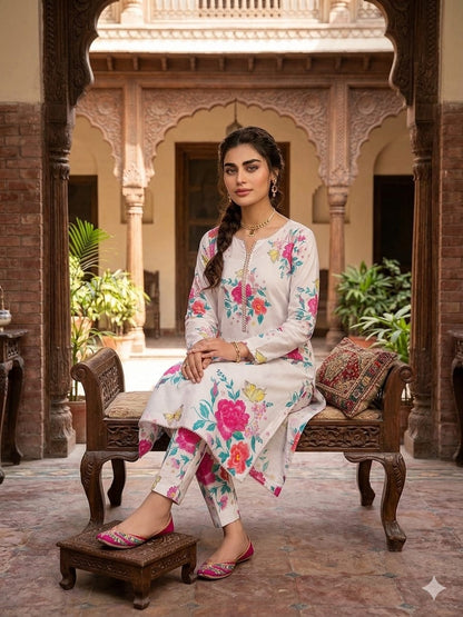 2Pc Stylo Lawn Allover Printed Suit 0011